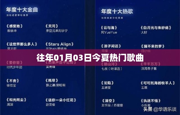 精选今夏热门歌曲回顾，不容错过！