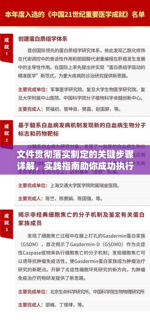 文件贯彻落实制定的关键步骤详解，实践指南助你成功执行！